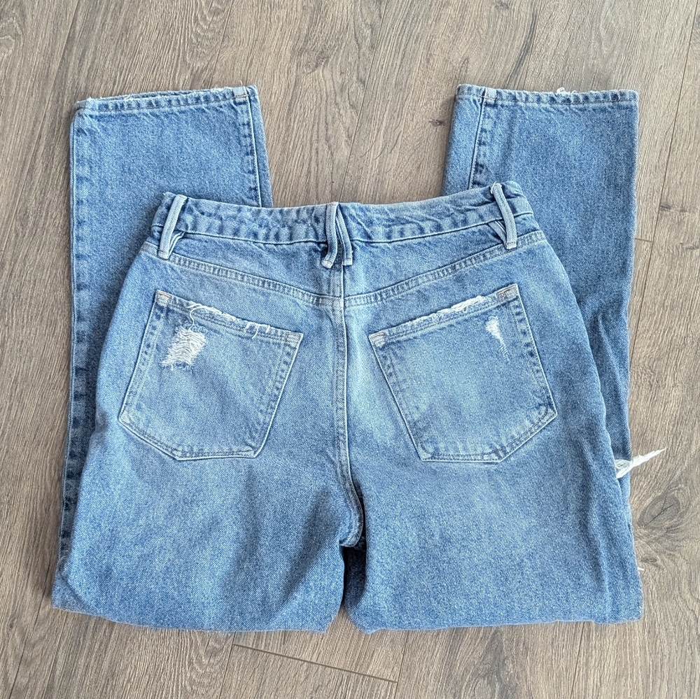 Good American High-Rise Distressed Blue Denim Jeans - Picture 2 of 10